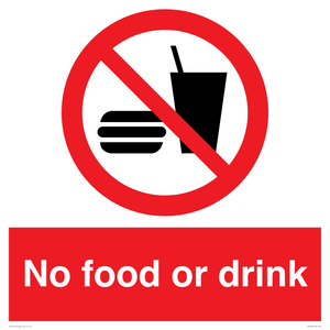 No food or drink